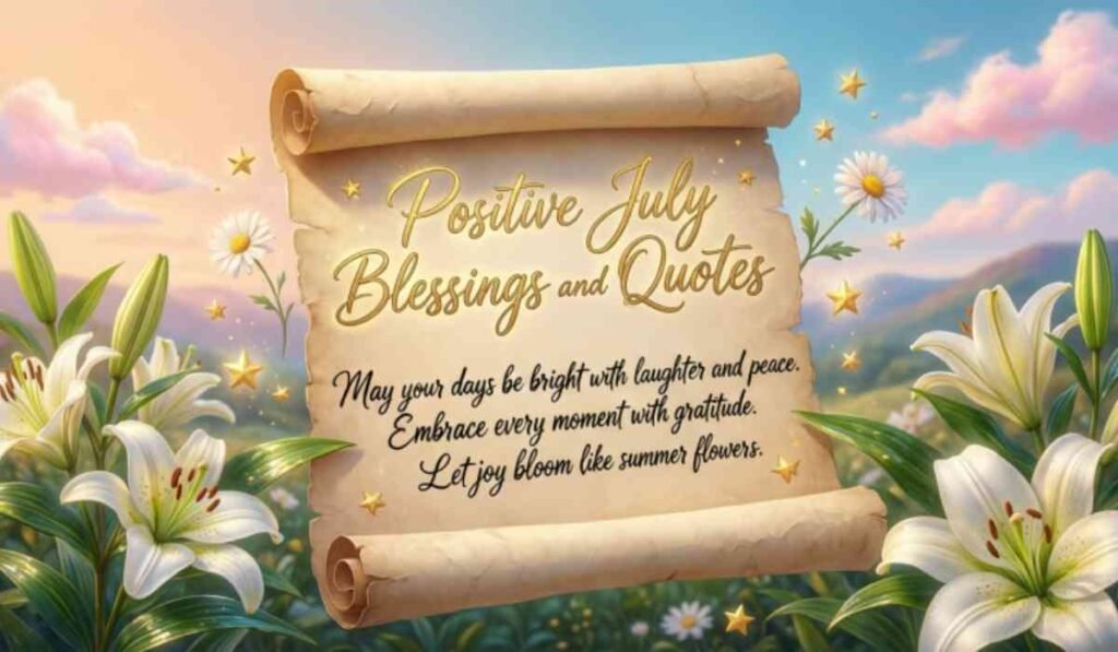 Positive July Blessings and Quotes