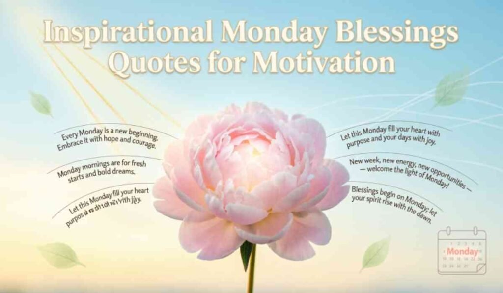Inspirational Monday Blessings Quotes for Motivation