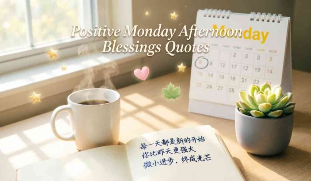 Positive Monday Afternoon Blessings Quotes